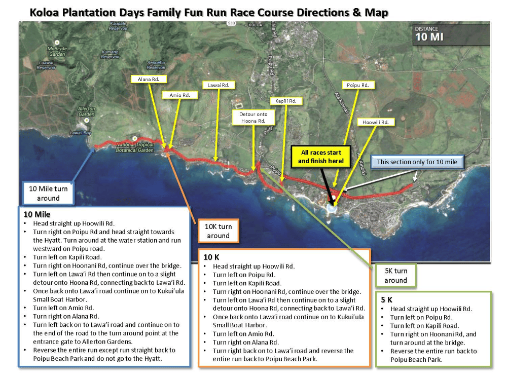 Fun Run race course map